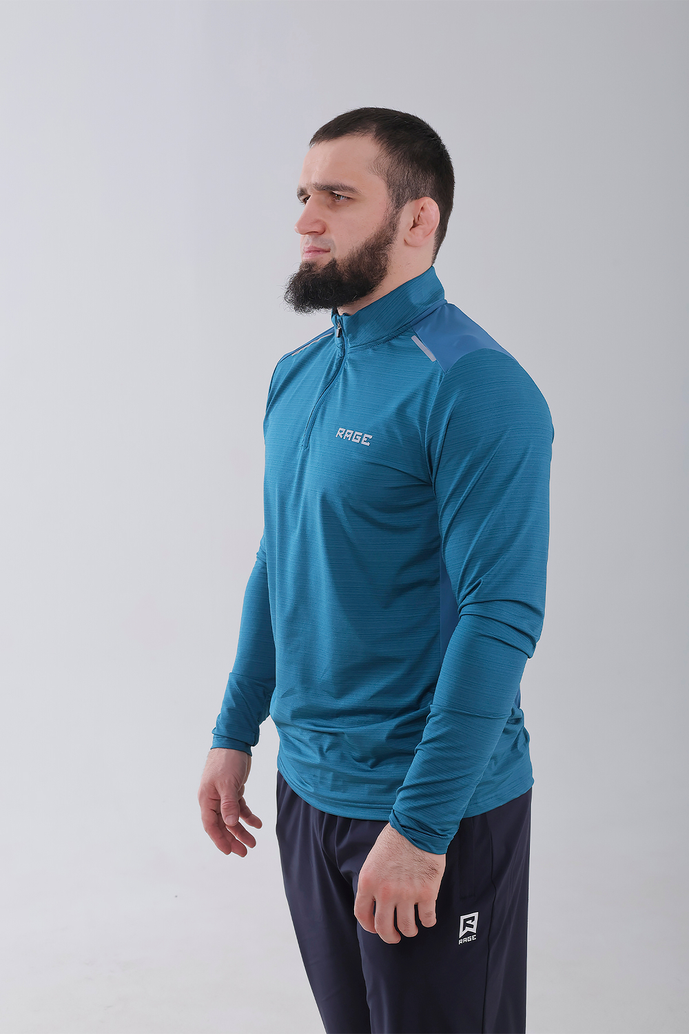 Лонгслив на молнии Rage navy blue арт. HY26626