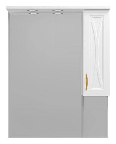 Зеркальный шкаф Misty Амбра 80 правый (белый)