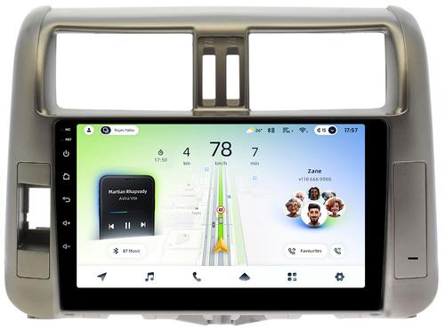 Магнитола для Toyota Land Cruiser Prado 150 2009-2013 (рамка бронза) - Teyes CC4L-DTS монитор 9" IPS, Android 14, Быстрая, Snapdragon 662, CarPlay, 4G SIM-слот