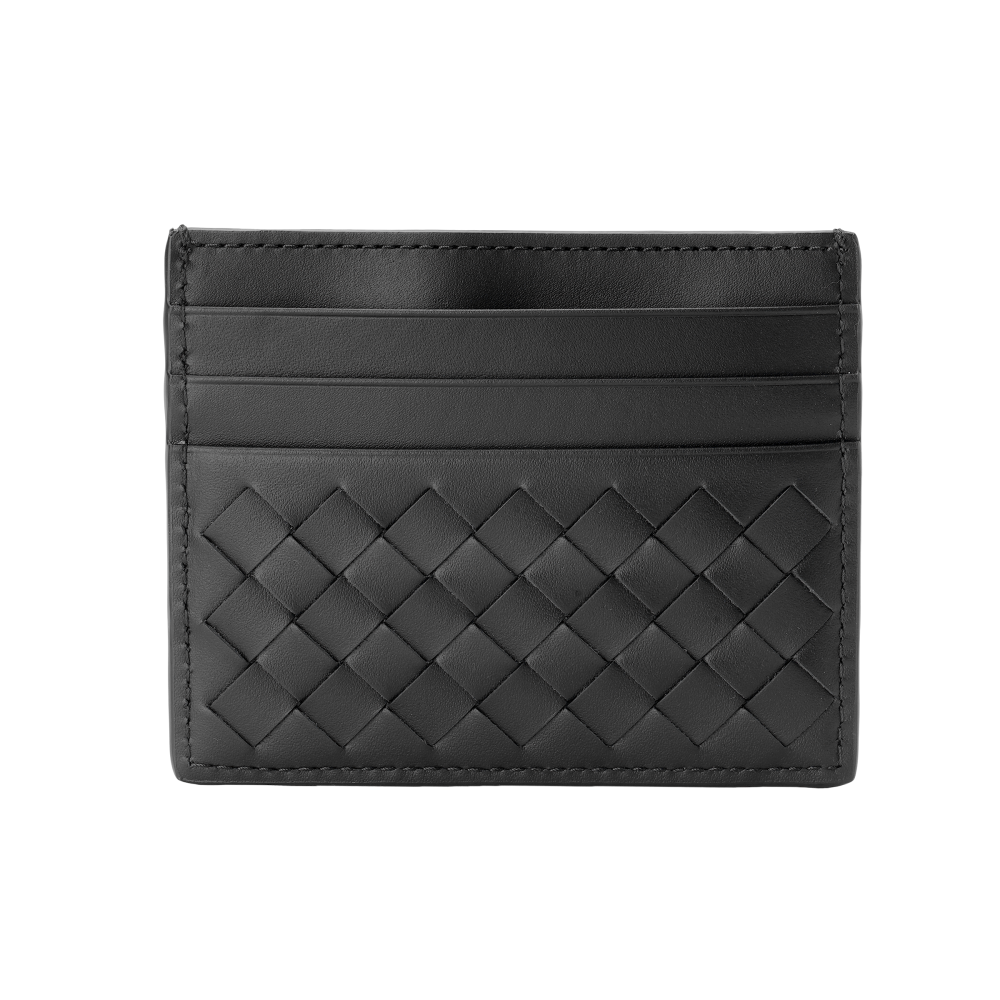 Bottega Veneta Intrecciato Card Case Black