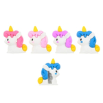 Точилка с ластиком Basir, одинарная, серия "Единорог", 4 цвета корпуса, 4.5*3 см