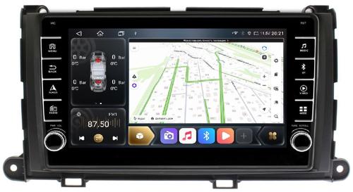 Магнитола для Toyota Sienna 3 2010-2014 - Kuberg OL-9695 (кнопки и крутилки), Android 12, Быстрая, CarPlay, 4G SIM-слот