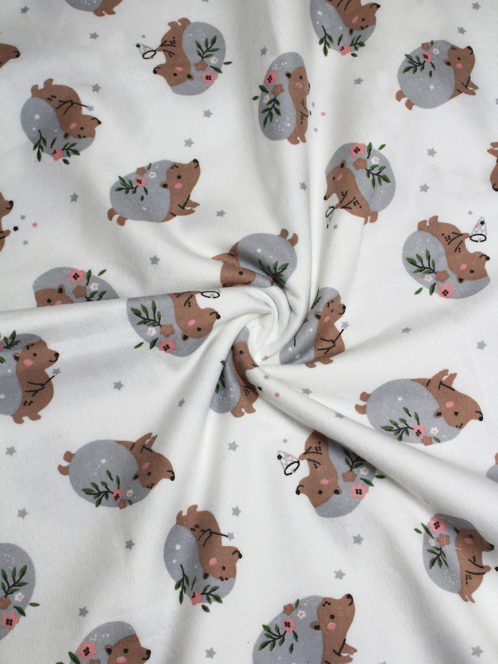 Пеленка Лесной ёжик фланель 90*130 RinaAmari