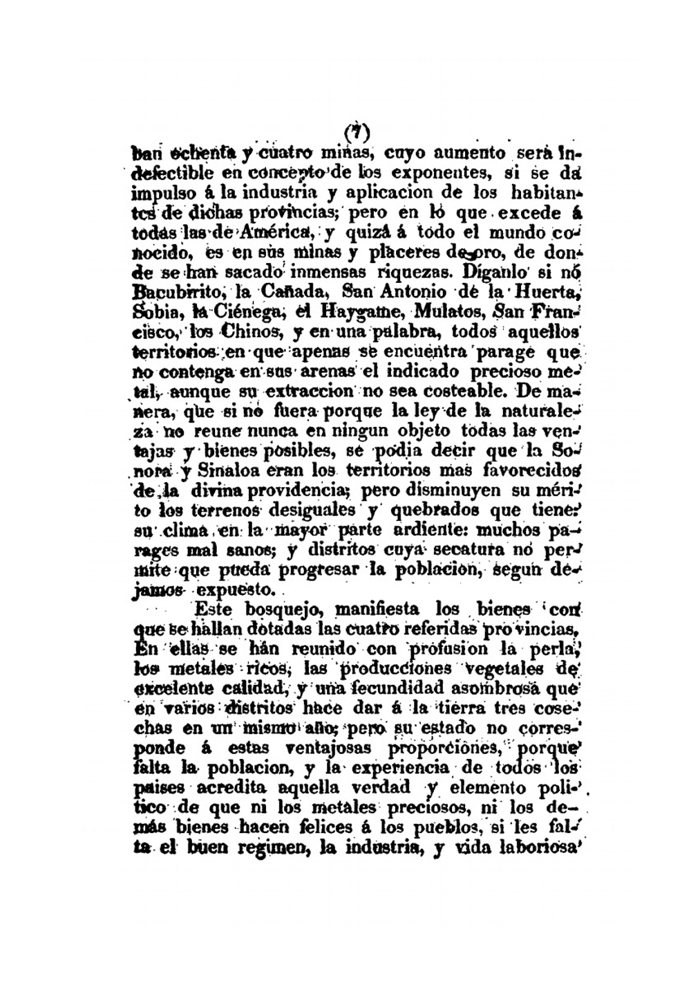 Memoria Sobre Las Proporciones Naturales De Las Provincias Internas Occidentales | J.M. Riesgo