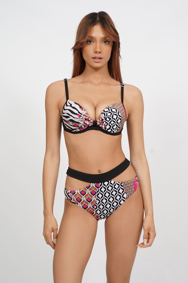 Раздельный купальник с принтом и съемными бретелями Escape into The Jungle