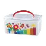 КОРОБКА УНИВЕРСАЛЬНАЯ С РУЧКОЙ И ДЕКОРОМ 245Х160Х108 ММ Бесцветный