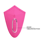 Розовый вибромассажёр 9,7см с пультом ДУ Pretty Love Walker BI-014583W-1