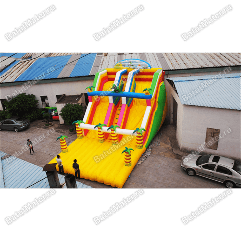 Коммерческий надувной батут "Отважный динозавр"