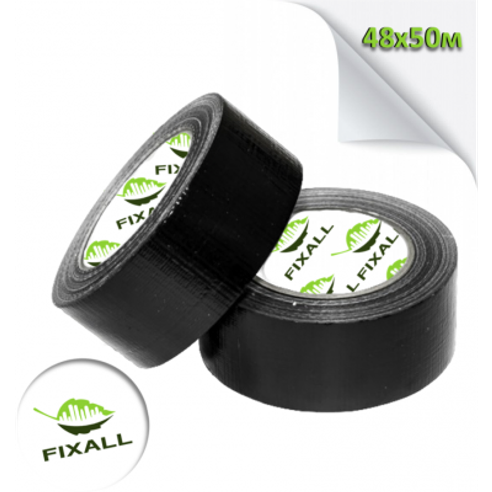 Скотч армированный тпл, черный Fixall 48х50м