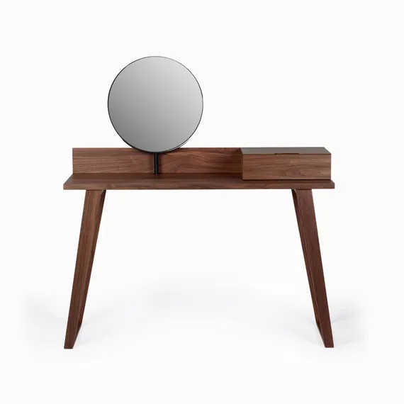 Туалетный стол с зеркалом Anna 120x45 см, шпон ореха