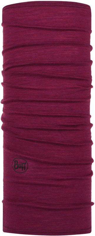 Тонкий шерстяной шарф-труба Buff Wool lightweight Solid Raspberry Фото 1