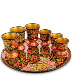 Народные промыслы ХЛ-068/1 Набор для вина 7-ми пред. (Хохлома)