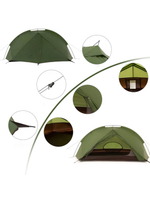 Палатка туристическая Naturehike Tagar NH17T180-J двухместная, синяя, 6927595716182