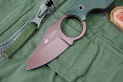 Шейный нож Amigo X D2 Gray Titanium