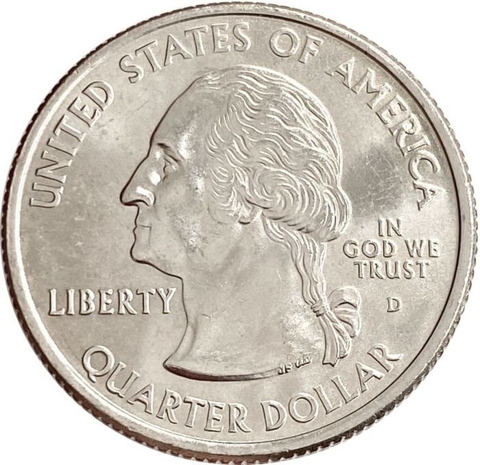 25 центов (1/4 доллара, квотер) 2007 США «Штат Вайоминг» (D)