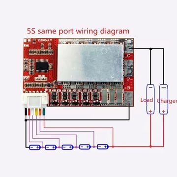 Плата защиты Li-Ion Li-Po 3.7V аккумулятора 5S 50A BMS с балансировкой