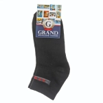 Носки женские спортивные GRAND LINE короткий паголенок, цвет черный р. 23