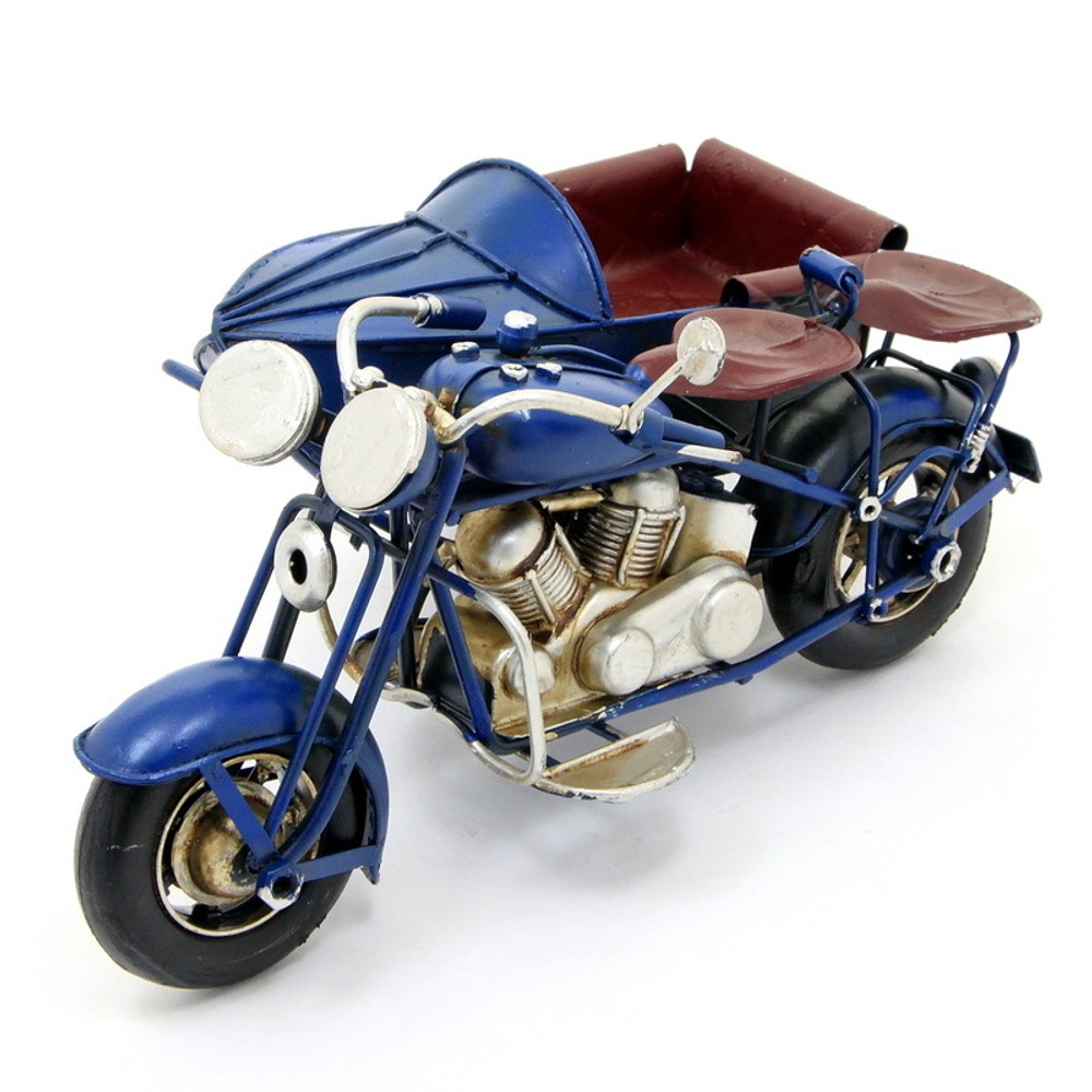 Модель мотоцикла с коляской 21 х 14 х 13 см