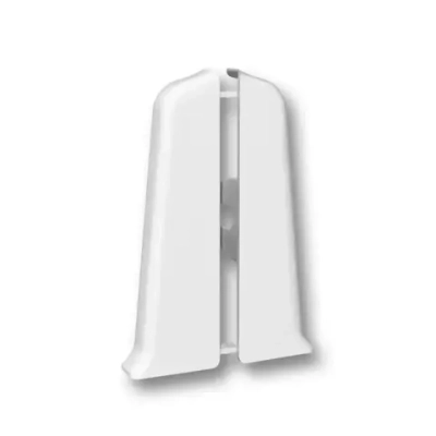Заглушки Плинтуса Deconica Д55, Белый матовый 001, (1 пара)