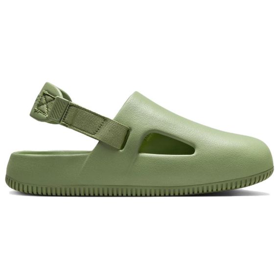 NIKE Calm Mule - домашние тапочки Масляно-зеленого цвета.