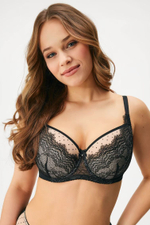 Бюстгальтер на поролоне Desire (Размер: 90E) (Цвет: черный с бежевым)