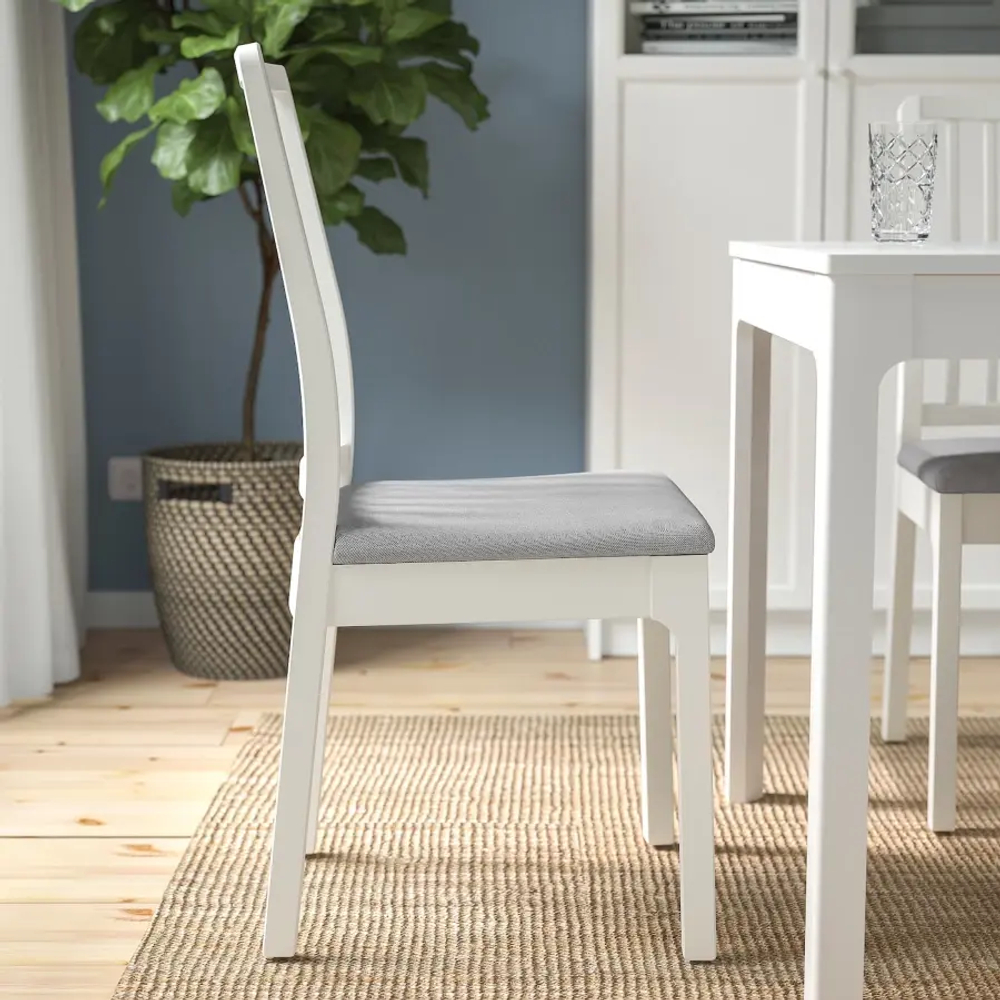 Стол и 8 стульев - IKEA EKEDALEN/ЭКЕДАЛЕН ИКЕА, 180х240x90 см, белый/серый