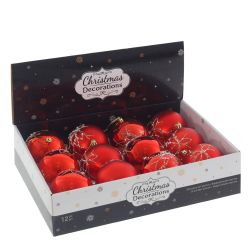 GAEM Набор из 12шт Украшение новогоднее "Шар", D 8 см, L35 W27 H8,5 см