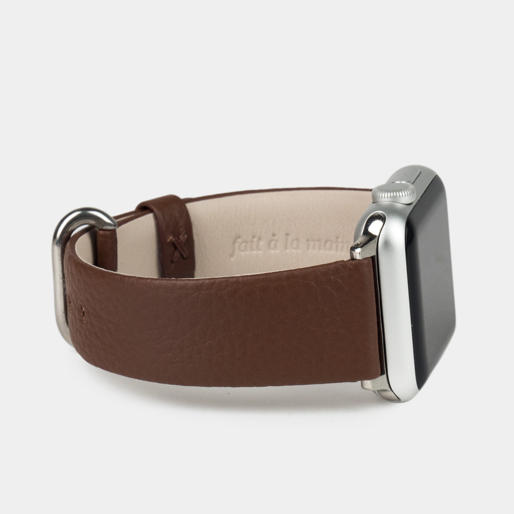 Ремешок для Apple Watch 44/45/46 mm из кожи теленка, цвета шоколад