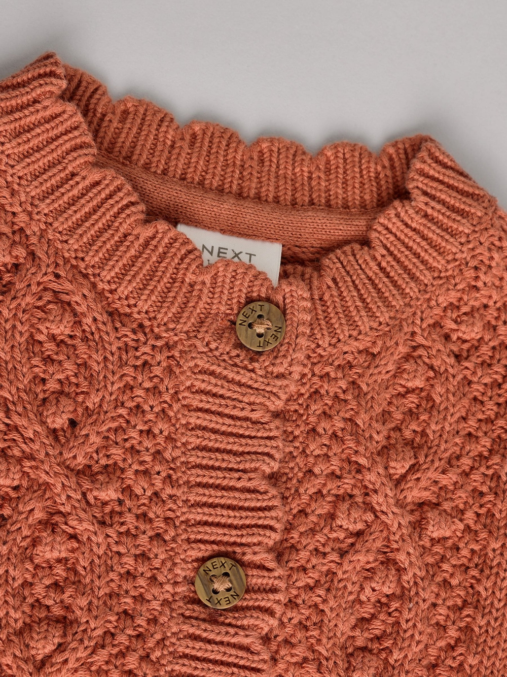 Вязаный кардиган для малышей Next K82-413, Кирпичный