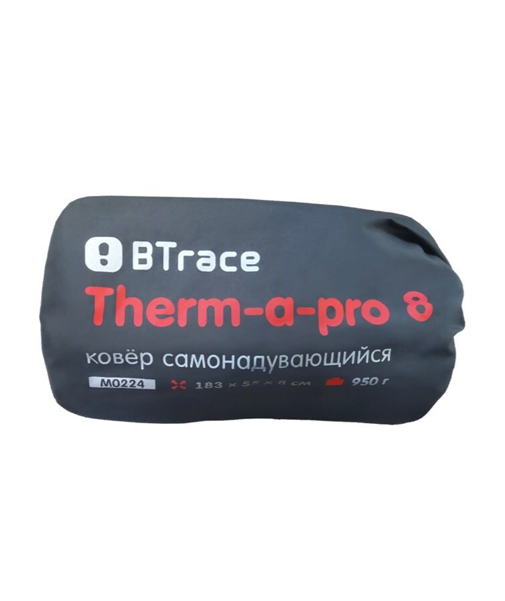 Коврик самонадувающийся BTrace Therm-a-Pro 8, 183х55х8 см  (Красный)