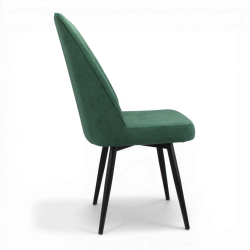 Стул поворотный "Лотос" (арт. 327), велюр Бренди В33 изумруд, ножки черные