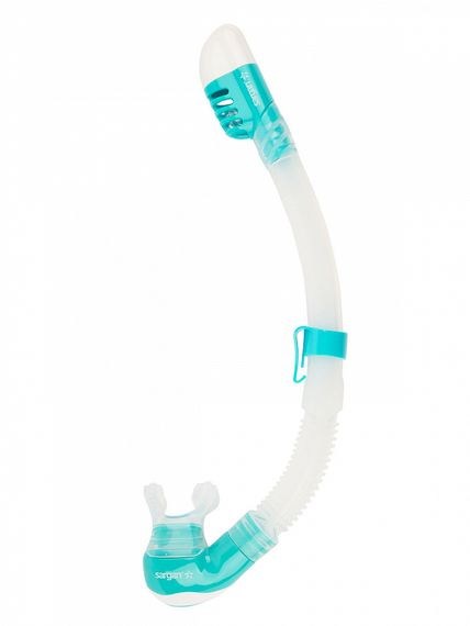 Набор маска+трубка в сумке Sargan Баттерфляй-М прозрачный/бирюзовый