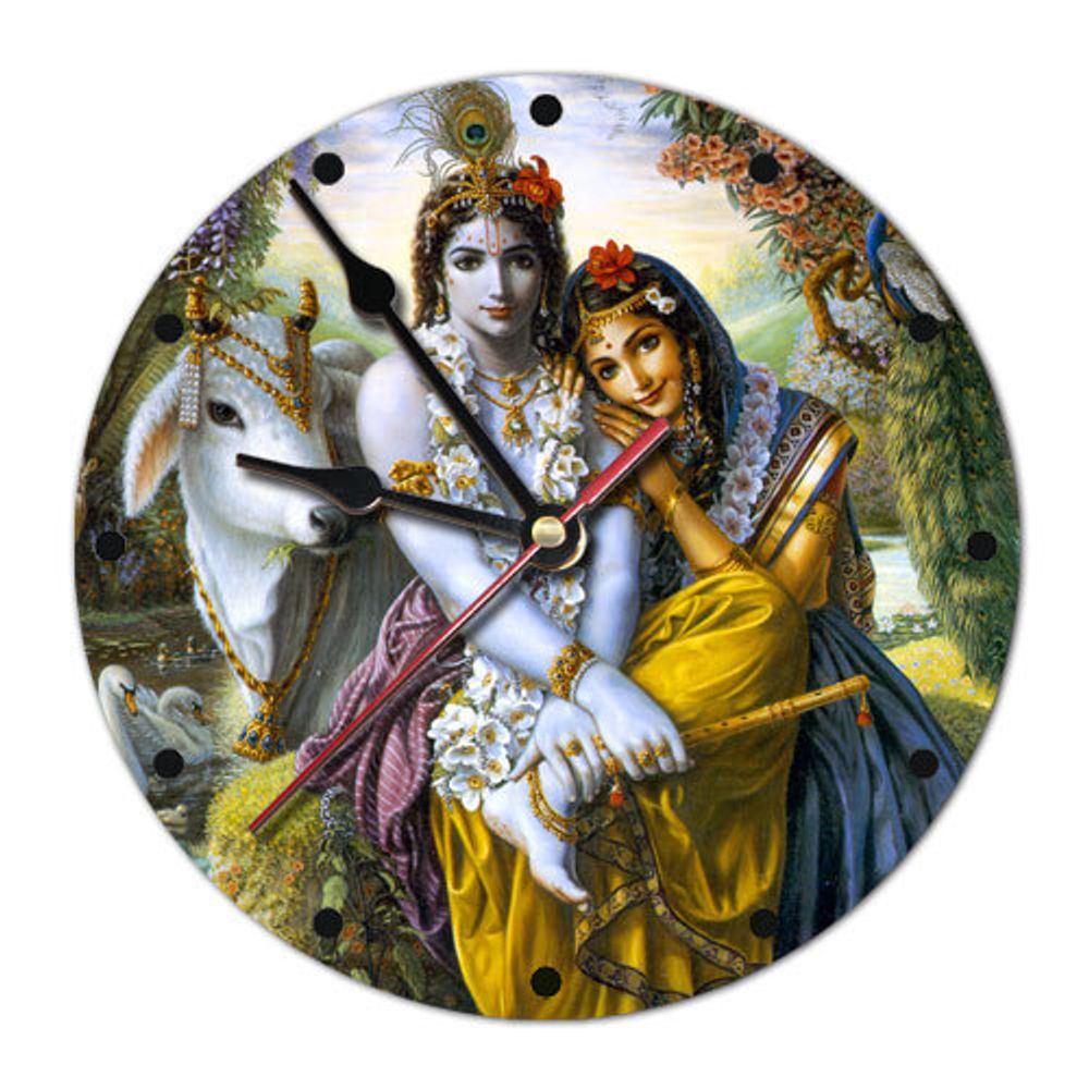 Часы настенные Кришна и Радха
