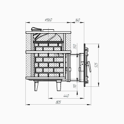Банная печь «Атмосфера М» сетка нержавейка