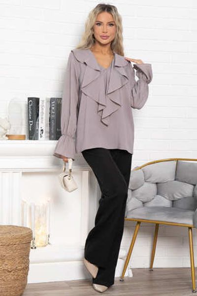 Блуза шифоновая Вэнси (бежевая) Б15024-8М LT Collection