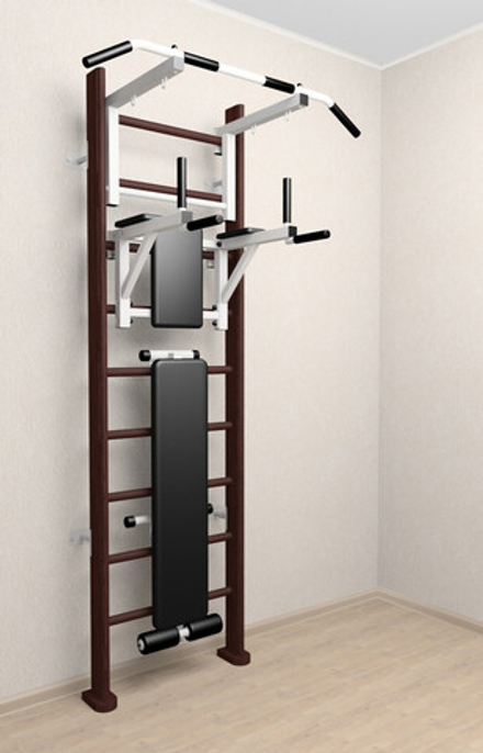 Деревянная шведская стенка Sv Sport 905в (Турник стандарт/Брусья/Скамья)