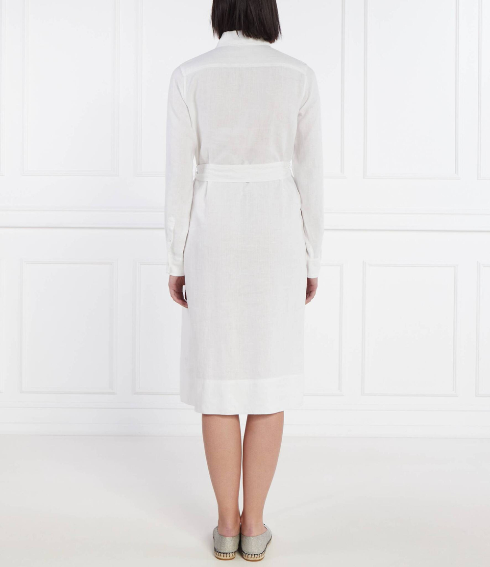 Льняное платье с ремешком LS KGSLY POLO RALPH LAUREN - белый(211943992)