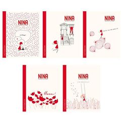 Тетрадь 80л клетка Nina, полн УФ лак