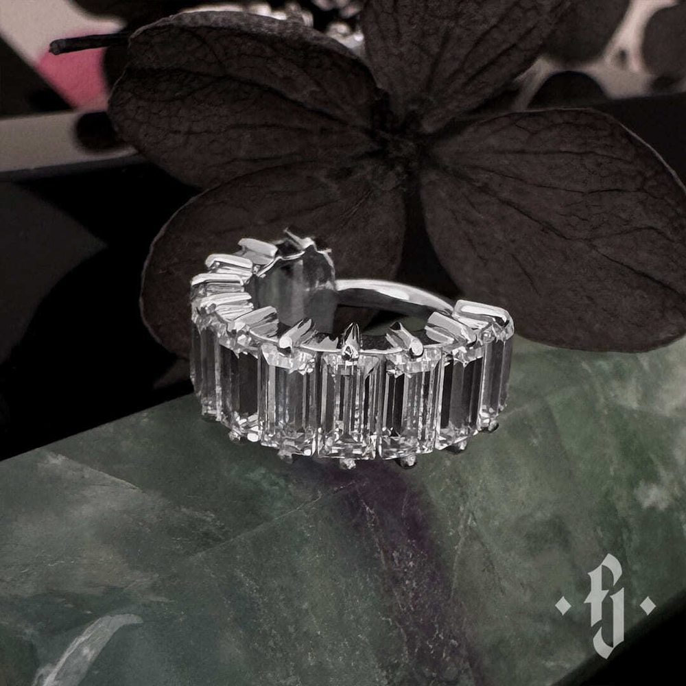 Кликер "Idol" - Белое золото - White CZ