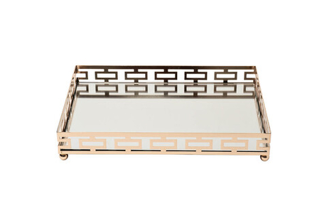 Поднос декоративный 35x25см Garda Decor золотой