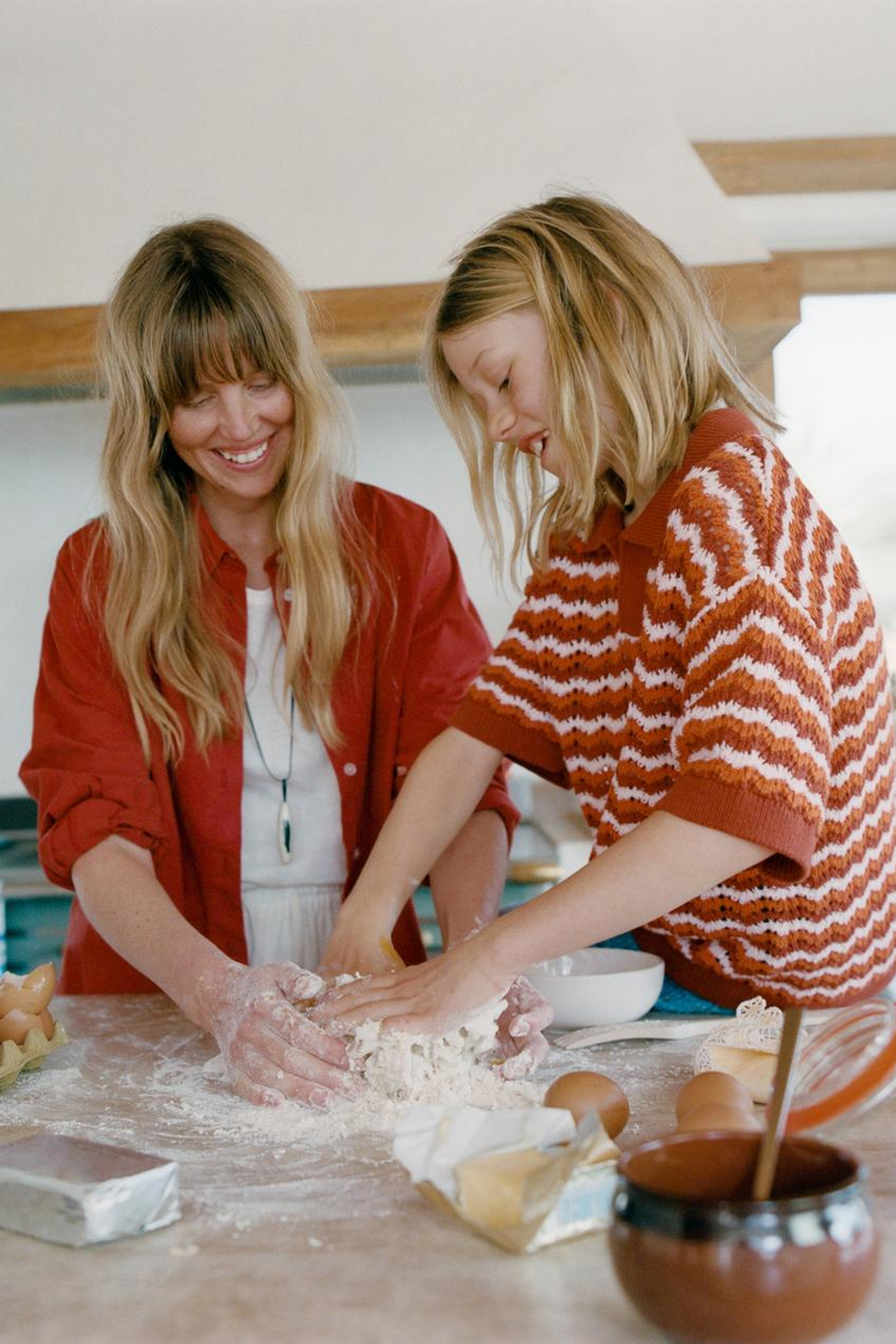 ZARA ВЯЗАНОЕ ПОЛО КРЮЧКОМ, ОРАНЖЕВЫЙ