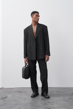 Двубортный оверсайз чёрный