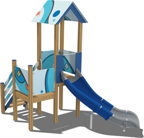 Детский городок Белгород (стойки дуб, паттерн Fairytale)