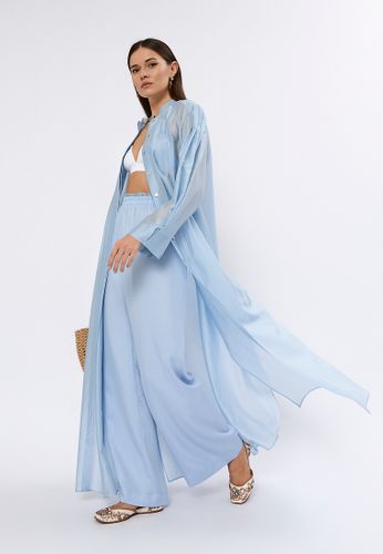 Рубашка длинная EUPHORIA нежно-голубого цвета