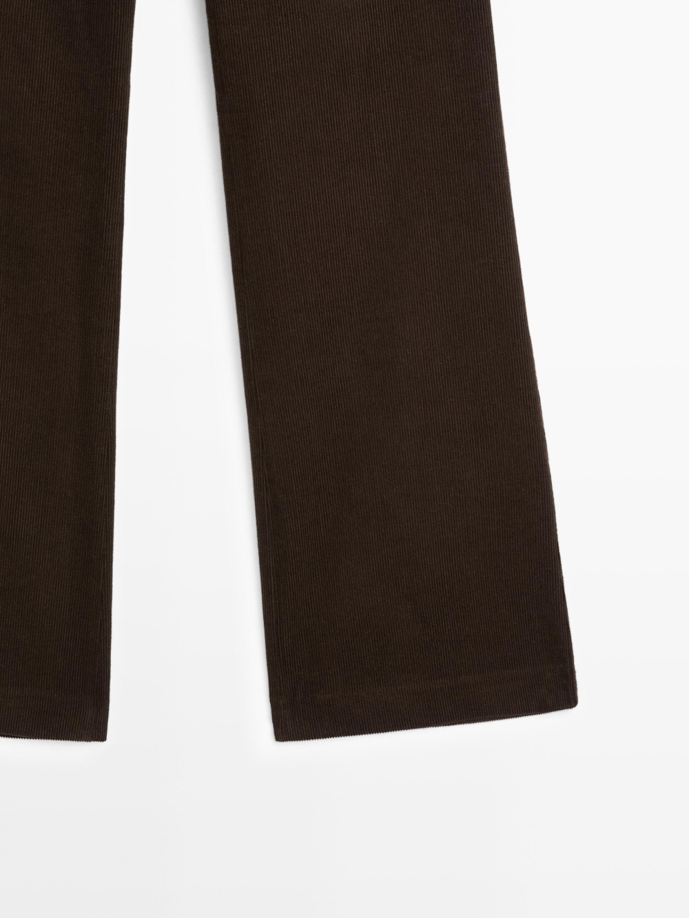 Massimo Dutti Расклешенные вельветовые брюки, шоколадный