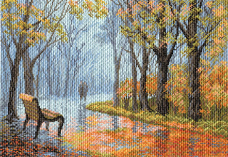 "В парке"-1654 канва с рисунком
