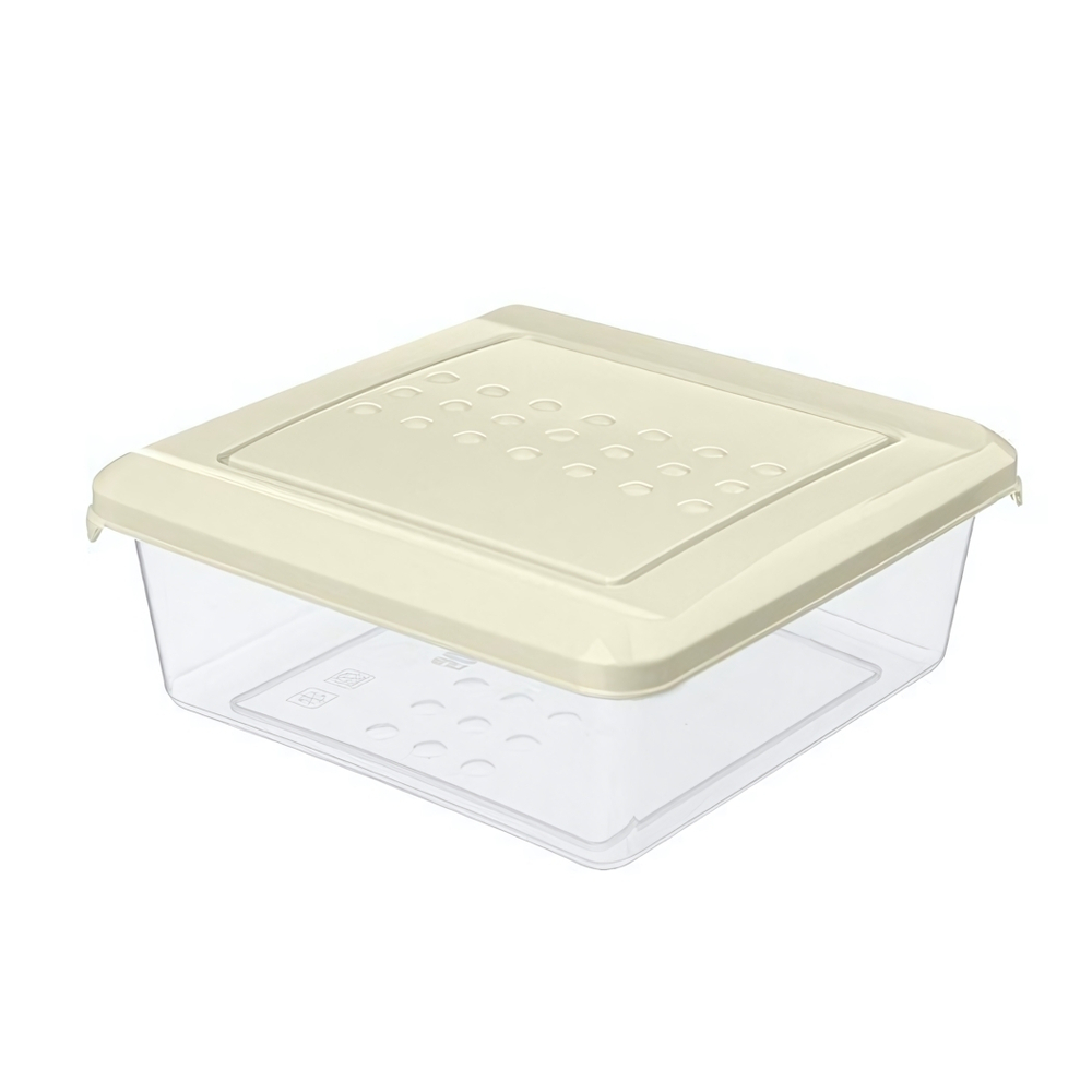 Контейнер для продуктов "Asti" квадратный 0,5л (светло-бежевый)