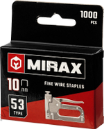 MIRAX тип 53 (A/10/JT21) 10 мм, 1000 шт, калибр 23GA, скобы для степлера (3153-10)