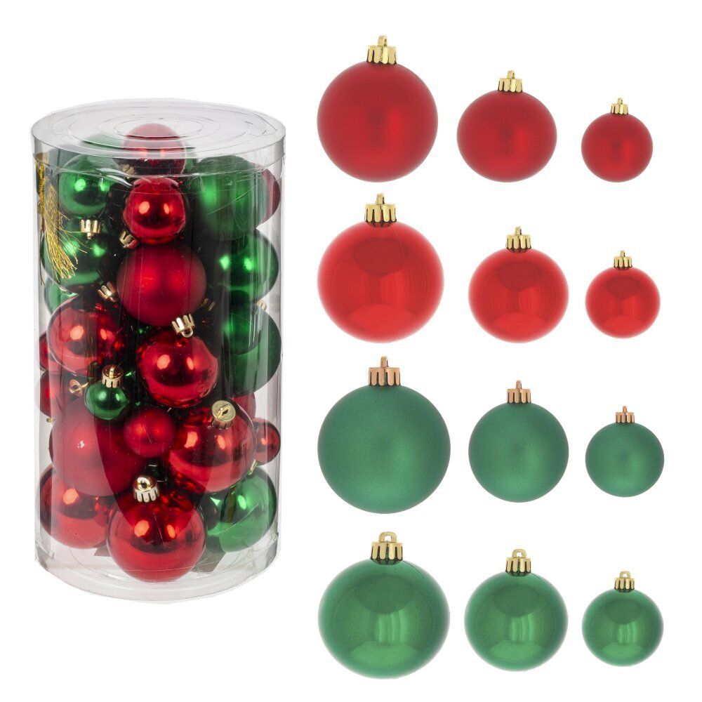 GAEM Набор из 40шт Украшение новогоднее "Шар", D3,4,5,6см, L14 W14 H26 см