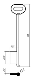 Заготовка дверняк ГПЗ 3 (GPZ3D)